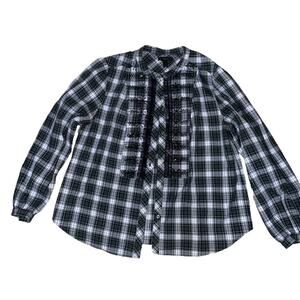 J. Crew beaded embellished blouse sz m EUC